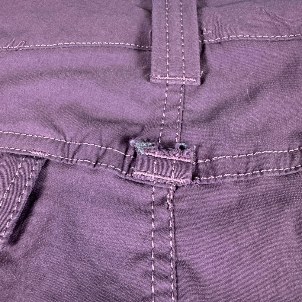 Athleta Womens Low Rise Purple Hiking Cargo Pants Plum 31
